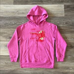 NWOT Zion Rootswear Girls Bob Marley Graphic Hoodie Pink Size L